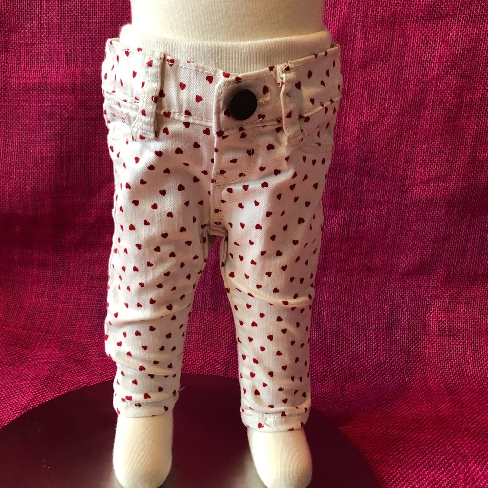 GAP Red Hearts Jeans 0-3 months